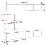  tv omara 6-delna stenski artisan hrast inženirski les, (21703852) | Shoptok.si