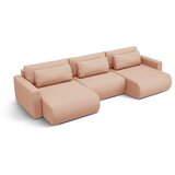 Cosmopolitan Design Rožnata raztegljiva kotna sedežna garnitura s prostorom za shranjevanje (v obliki črke "U") Belfast – | Shoptok.si