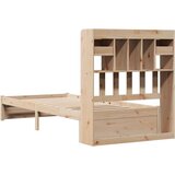 vidaXL Krevet s regalom za knjige bez madraca 75x190 cm borovina | shoptok.hr