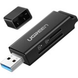 Ugreen SD microSD čitalec pomnilniških kartic USB 3.0 črn, (20376525) Cene