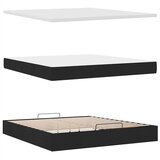  Otomanski krevet s madracem crni 160x200cm od tkanine | Eponuda.ba