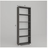 Hanah home Polica za knjige Lucas 1600-111, 64x182x25 cm, Siva | Eponuda.ba