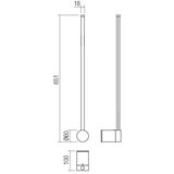  Redo 01-3122 - LED zidno svetlo TABOO LED/9W/230V crno | Eponuda.com