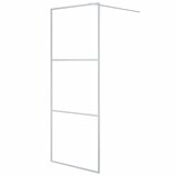 Pregrada za tuš srebrna 80 x 195 cm s prozirnim staklom ESG | shoptok.hr