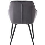 Unique Furniture Sive baršunaste blagovaonske stolice u setu s naslonima za ruke 2 kom Nolan Square – | shoptok.hr