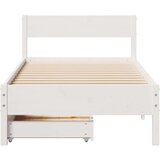 vidaXL Okvir kreveta bez madraca bijeli 90 x 200 cm masivna borovina | shoptok.hr