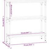  Konzolni stol boja hrasta 75 x 22,5 x 75 cm konstruirano drvo | shoptok.hr