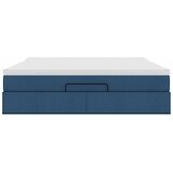  Otomanski krevet s madracem plavi 160x200cm od tkanine | shoptok.hr