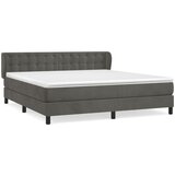 The Living Store Box spring postelja z vzmetnico temno siva 160x200 cm žamet - Box Spring Postelja, (21493298) | Shoptok.si