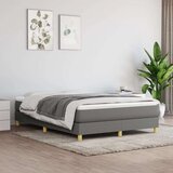  Box spring posteljni okvir temno siv 140x190 cm blago, (20600883) Cene