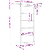 vidaXL Drsna vrata Rjava 80 x 208 cm Trdna borovina | Shoptok.si