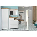CARRYHOME garderobna omara bela, hrast wotan | Shoptok.si