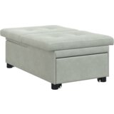 SOFA Krevet 3-u-1 Izvlačenje Svjetlosiva Baršun | shoptok.hr