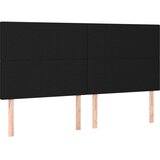 Maison Chic Posteljno vzglavje - Vzglavna omarica 4 kosa črn 80x5x78/88 cm blago, (22077564) Cene