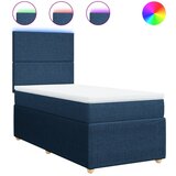 Maison Chic Box spring postelja - Vzmetna postelja z vzmetnico modra 100x200 cm blago SL17376, (21883033) | Shoptok.si