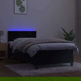  Box spring s madracem LED crni 80 x 200 cm baršunasti | shoptok.hr