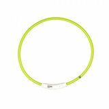 Duvo ogrlica za pse, svetleća usb nylon, 35cm, zelena Cene