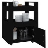  Kolica crna 60 x 45 x 80 cm od konstruiranog drva | shoptok.hr