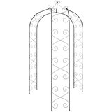  Vrtni luk crni Ø 180 x 255 cm čelični | shoptok.hr