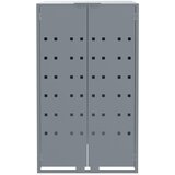  Spremište za 5 kanta za otpad sivo 345x79x117 cm čelično | shoptok.hr