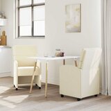  Blagovačke stolice s kotačima 2 pcs Krema 58 x 65 x 98 cm | shoptok.hr