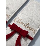 Sinsay Božićna navlaka za pribor za jelo s mašnom i natpisom Christmas | shoptok.hr