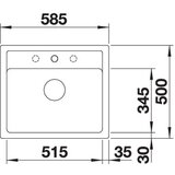 Blanco LEGRA 6 585x500/190 mm -Crna | ePonuda.com
