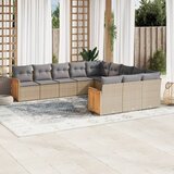 vidaXL 11-dijelni set vrtnih sofa od poliratana s jastucima bež | shoptok.hr