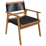 Bessagi Garden lounge garnitura enrica, akacija, črna, 4-Delno | Shoptok.si