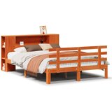  Knjižna postelja brez vzmetnice vošč. rjava 120x190 cm borovina, (21611928) | Shoptok.si
