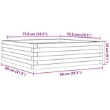  Vrtna sadilica bijela 80 x 80 x 23 cm od masivne borovine | shoptok.hr