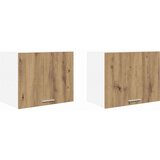 vidaXL Viseča omarica Riga 2 pcs Artisan hrast in bela 50 x 31 x 40 cm | Shoptok.si