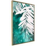  Poster - White Palm on Teal Background 30x45 Cijene