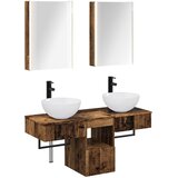  Set ormarića za kupaonicu 5 pcs Staro drvo 43 x 11,5 x 60,5 cm | shoptok.hr
