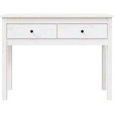  Konzolni stol bijeli 100x35x75 cm od masivne borovine | shoptok.hr