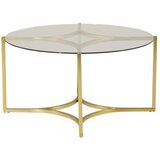Furniture Fashion Kivik klub stolić ⌀90 cm, zlatni Slike