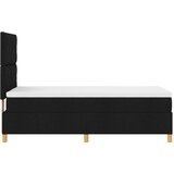 vidaXL Box Spring krevet s madracem Crni Jednokrevetni Tkanina | shoptok.hr