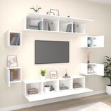  8-dijelni set TV ormarića bijeliod konstruiranog drva | shoptok.hr