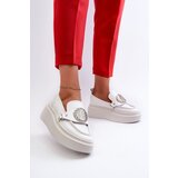 Zazoo White Leather Loafers with Ornament 3486 | Shoptok.si