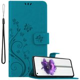 Cadorabo Nothing Phone (1) in klasična rožnata zlata - ovitek v cvetličnem dizajnu z magnetnim zapiranjem, stoječo funkcijo in režami za kartice, (20860327) | Shoptok.si