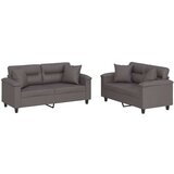  2-dijelni set sofa s jastucima sivi od umjetne kože | shoptok.hr