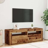 vidaXL TV omarica z LED starinski les 120x35x40 cm inženirski les | Shoptok.si