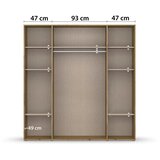 Rauch Möbel OMARA S KLASIČNIMI VRATI, siva, hrast artisan | Shoptok.si