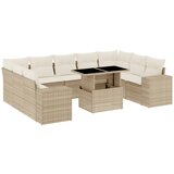 Maison Chic Seti vrtnega pohištva - Vrtna garnitura - Vrtni pohištvo set 10-delna z blazinami bež poli ratan, (21819510) | Shoptok.si