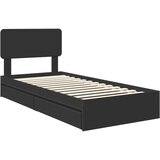  s od storage Podesivo Crna 90 x 190 cm Konstruirano drvo | shoptok.hr