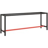  Okvir za radni stol mat crni i mat crveni 210x50x79 cm metalni | shoptok.hr
