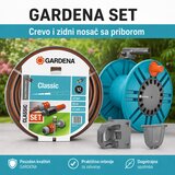 Gardena SET CREVO CLASSIC 1/2"(13MM) 20M + NASTAVCI + PRSKALICA + NOSAČ CREVA ZIDNI | Eponuda.com