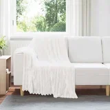 Pokrivači za bacanje 6 pcs Bijelo 150 x 130 cm Runo