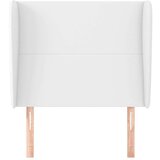  Uzglavlje s ušima bijelo 83 x 23 x 118/128 cm od umjetne kože | shoptok.hr