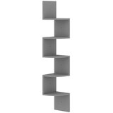  Zidne kutne police sive 19 x 19 x 123 cm konstruirano drvo | shoptok.hr